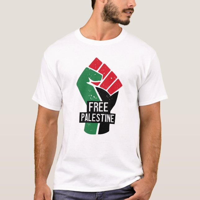 Palestinas fria flagga t shirt (Framsida)