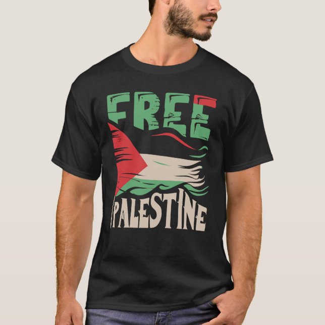 Palestinas fria fred Palestina Gaza Jerusalem T Shirt (Framsida)