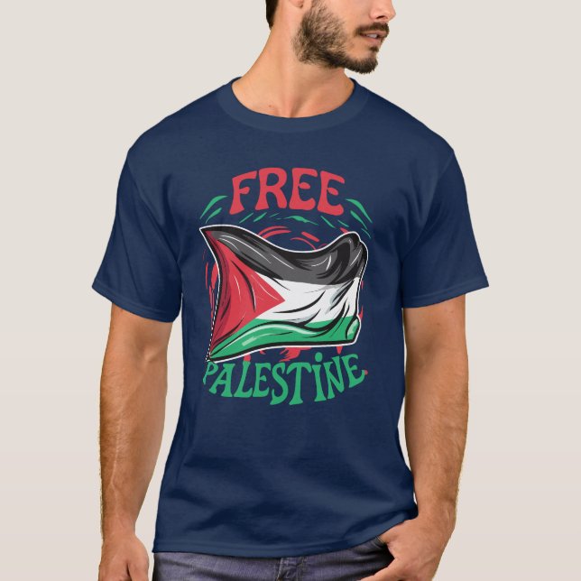 Palestinas fria fred Palestina Gaza Jerusalem T Shirt (Framsida)