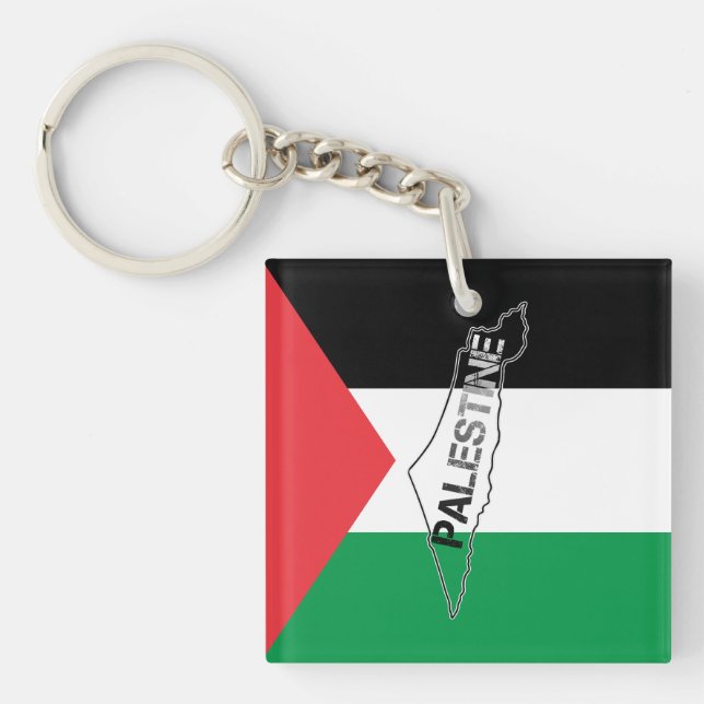 Palestinas fria Karta på Palestina-Flagga (Framsidan)