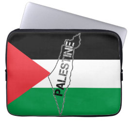 Palestinas fria Karta på Palestina-Flagga Laptop Fodral