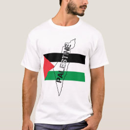 Palestinas fria Karta på Palestina-Flagga T Shirt