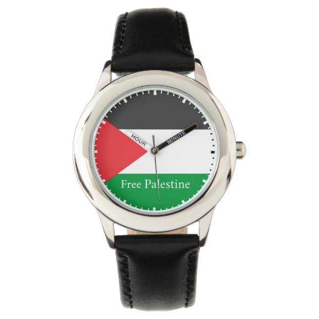 Palestinas fria palestinska flagga - Rund C Pocket Armbandsur (Framsida)