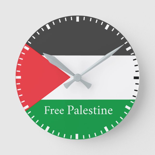 Palestinas fria palestinska flagga - Rund C Pocket Klocka (Framsida)