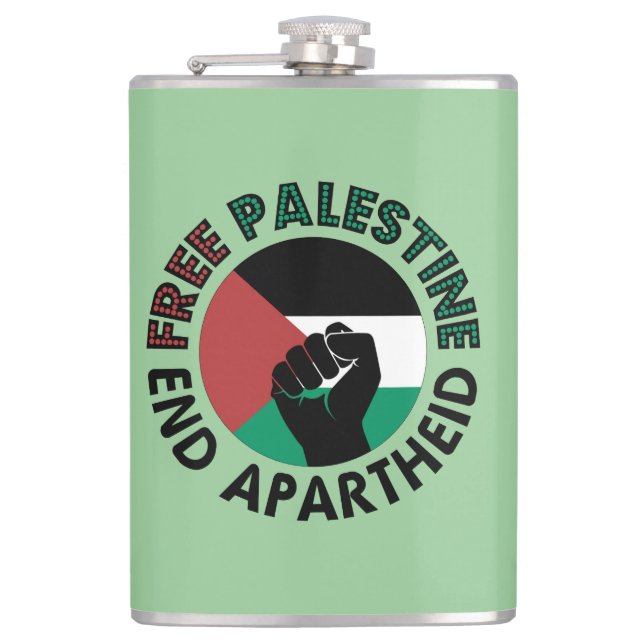 Palestinas fria slut på apartheid Palestina-Flagga Fickplunta (Framsidan)