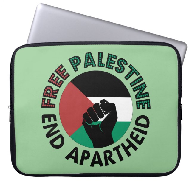 Palestinas fria slut på apartheid Palestina-Flagga Laptop Fodral (Framsidan)