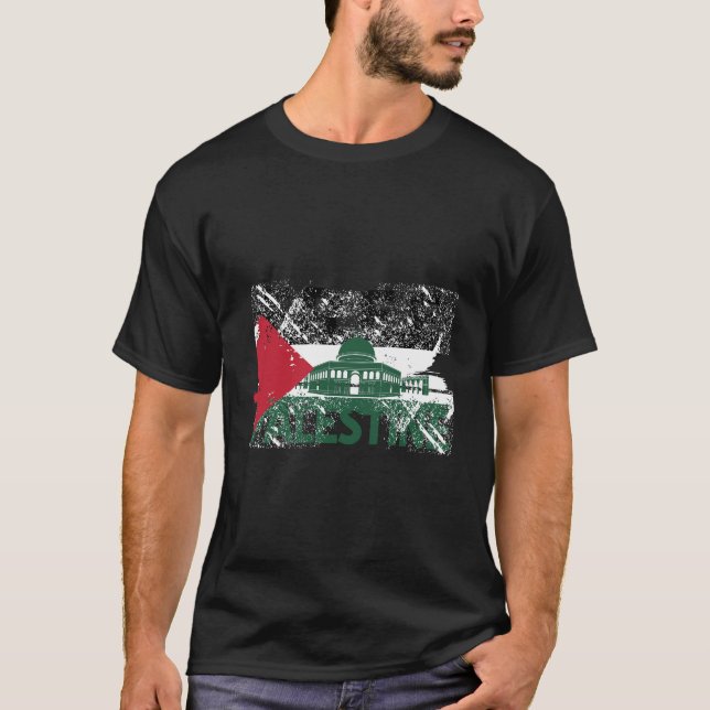 Palestinas fria vänteläge med Palestina T Shirt (Framsida)