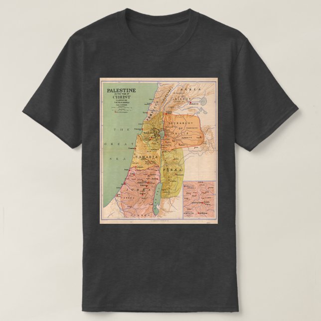 Palestinas karta under Kristi tid till 70 A T Shirt (Design framsida)