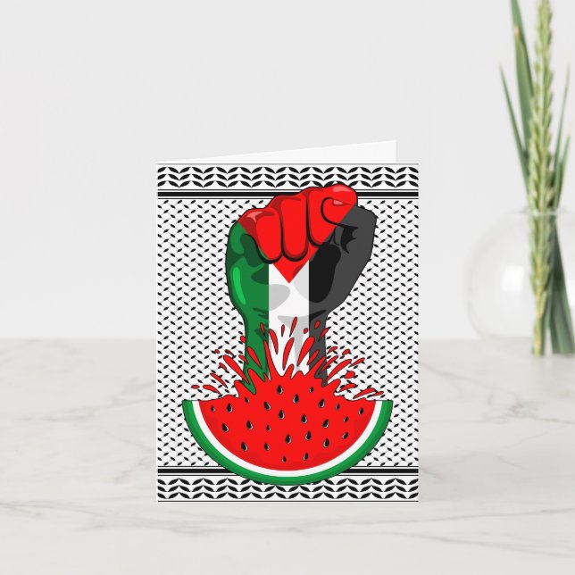 Palestinas motstånd börjar på Watermelon Helgkort (Framsida)