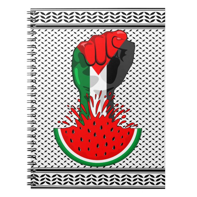 Palestinas motstånd börjar på Watermelonsymbolen Anteckningsbok (Framsidan)