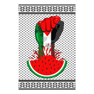 Palestinas motstånd börjar på Watermelonsymbolen Fototryck