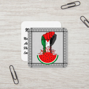 Palestinas motstånd börjar på Watermelonsymbolen Fyrkantigt Visitkort