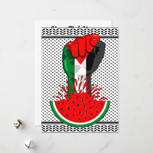 Palestinas motstånd börjar på Watermelonsymbolen Julkort