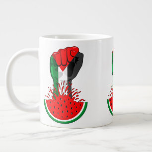Palestinas motstånd börjar på Watermelonsymbolen Jumbo Mugg