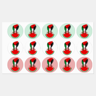 Palestinas motstånd börjar på Watermelonsymbolen Klistermärke
