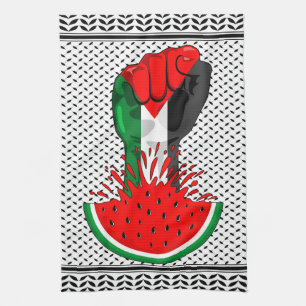 Palestinas motstånd börjar på Watermelonsymbolen Kökshandduk