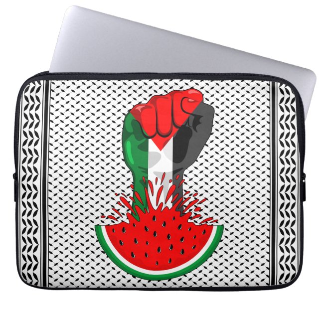 Palestinas motstånd börjar på Watermelonsymbolen Laptop Fodral (Framsidan)