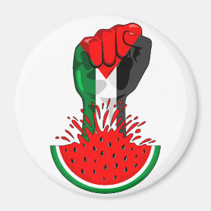 Palestinas motstånd börjar på Watermelonsymbolen Magnet
