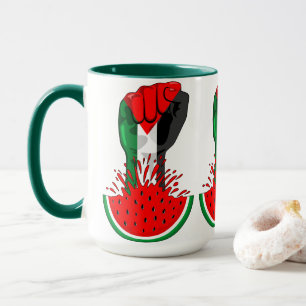 Palestinas motstånd börjar på Watermelonsymbolen Mugg