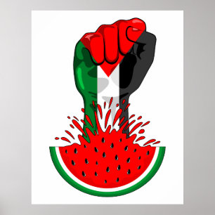 Palestinas motstånd börjar på Watermelonsymbolen Poster