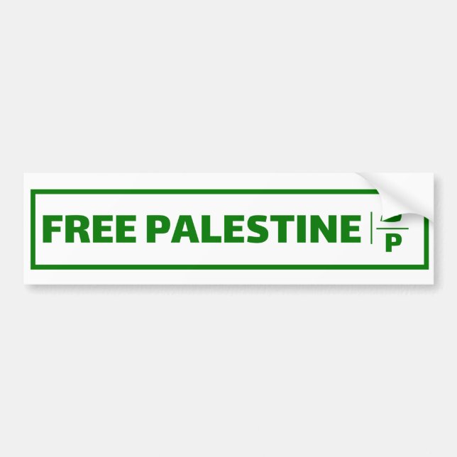 Palestinas registreringsskylt - Palestina. Bildekal (Framsidan)