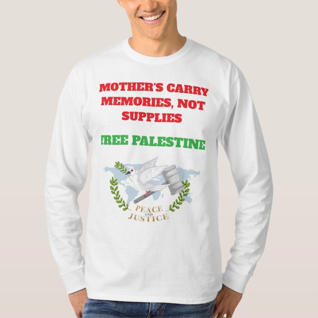 Palestinas röster - Humanity Gråter rättvisa T Shirt (Framsida)