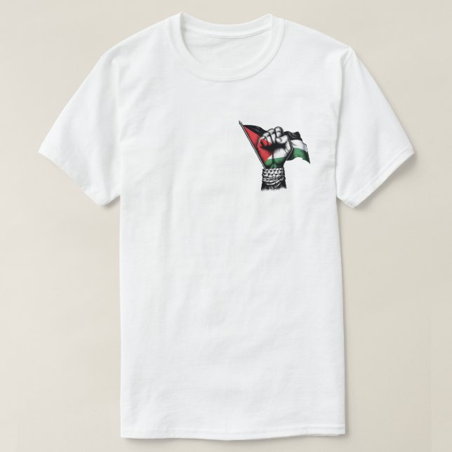 Palestinas solidaritet - första Flagga T Shirt (Design framsida)