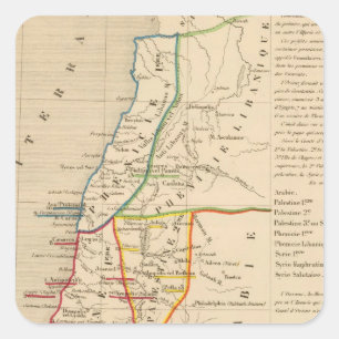Palestinas sous Constantin le Grand, 330 apres JC Fyrkantigt Klistermärke