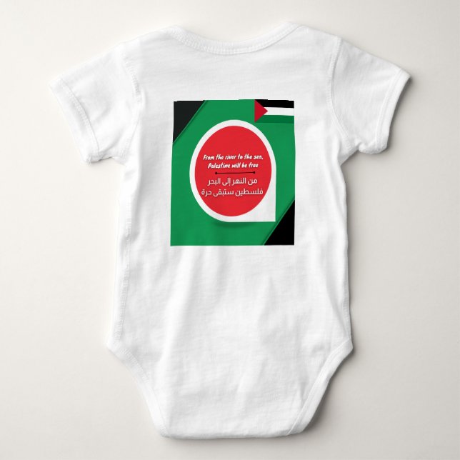 Palestinas stöd för Baby-Dress T Shirt (Baksida)