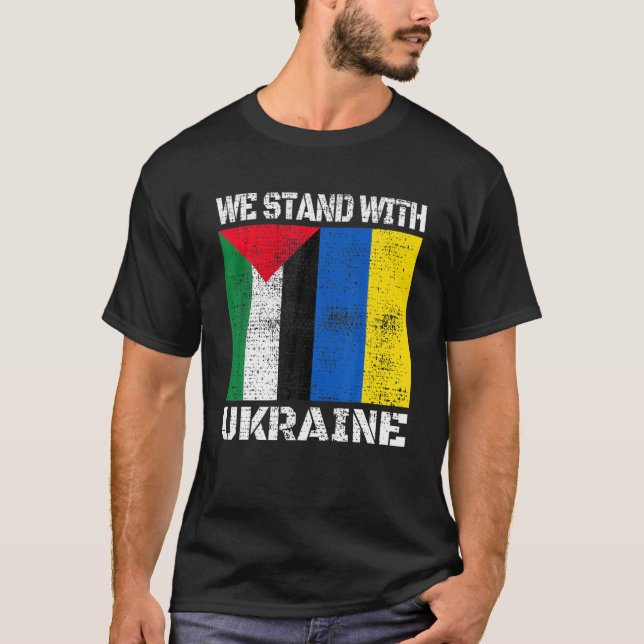 Palestinas stöd till Ukraina Palestina.. T Shirt (Framsida)