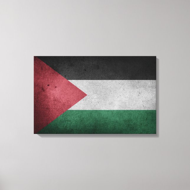 Palestinas stressade Flagga Canvastryck (Framsida)