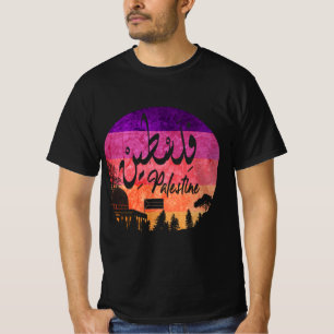 Palestinas utformning Arabmanska skript i Jerusale T Shirt