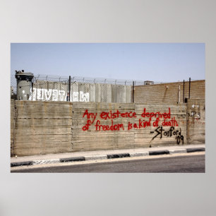 Palestine Apartheid Wall Graffiti Poster
