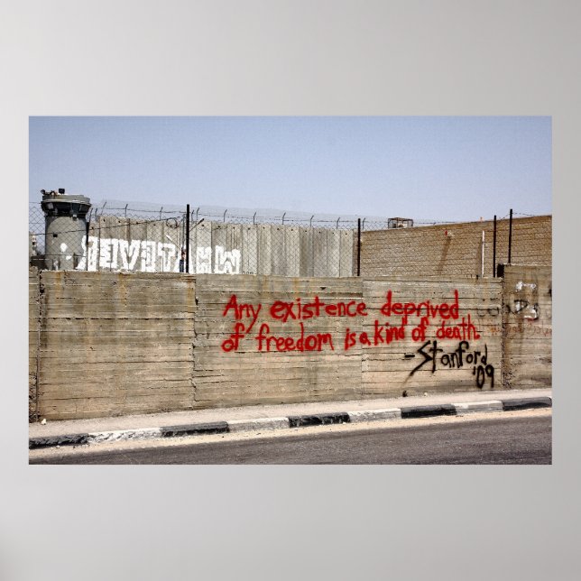 Palestine Apartheid Wall Graffiti Poster (Framsidan)