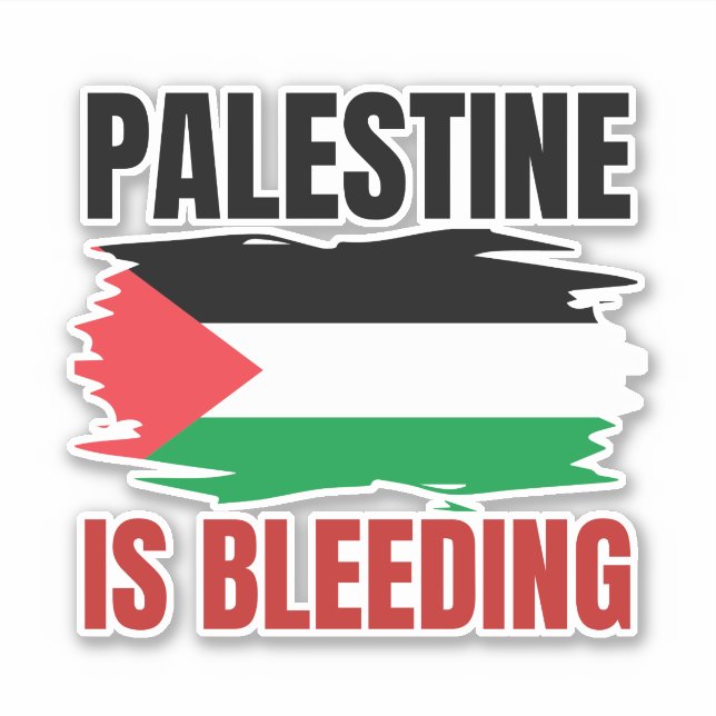 PALESTINE BLEEDING KLISTERMÄRKEN (Framsida)