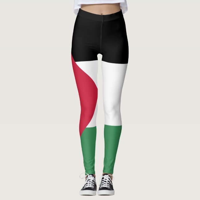 Palestine Flag Emblem Leggings (Framsida)