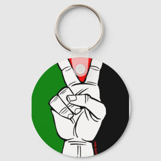 PALESTINE FLAG PEACE SIGN NYCKELRING