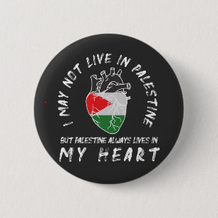 Palestine Flagga Human Heart T-Shirt Knapp