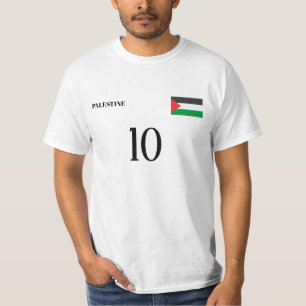 Palestine Fotboll Anpassat Namn T Shirt