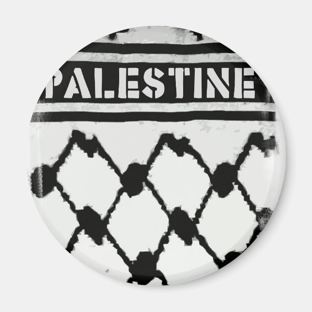 Palestine Keffiyah Magnet (Framsidan)