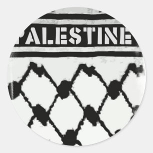 Palestine Keffiyah Runt Klistermärke
