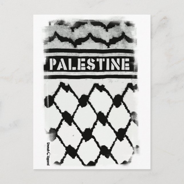 Palestine Keffiyah Vykort (Framsida)