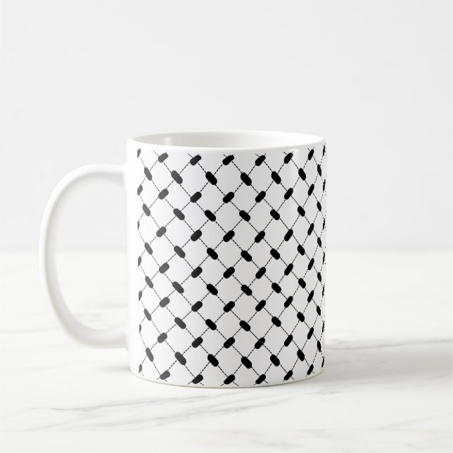 Palestine Keffiyeh Classic Mugg, 11 oz Kaffemugg (Vänster)