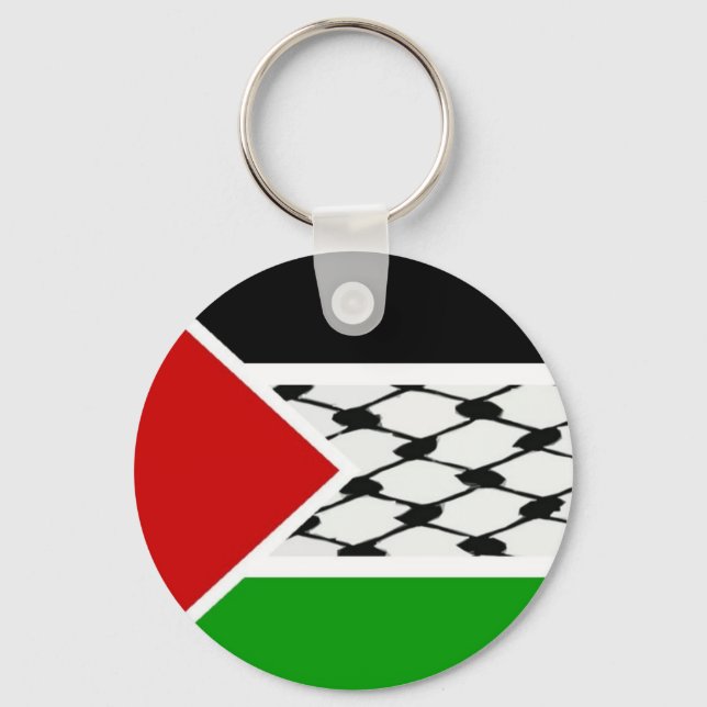 Palestine Keffiyeh Flagga Nyckelring (Framsida)