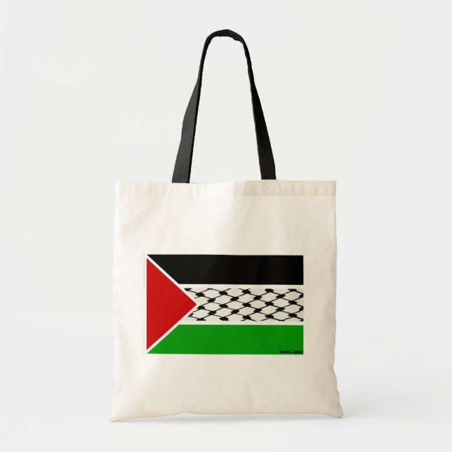 Palestine Keffiyeh Flagga Tygkasse (Framsidan)