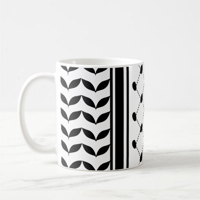 Palestine Keffiyeh Mönster Scarf Kaffemugg (Vänster)