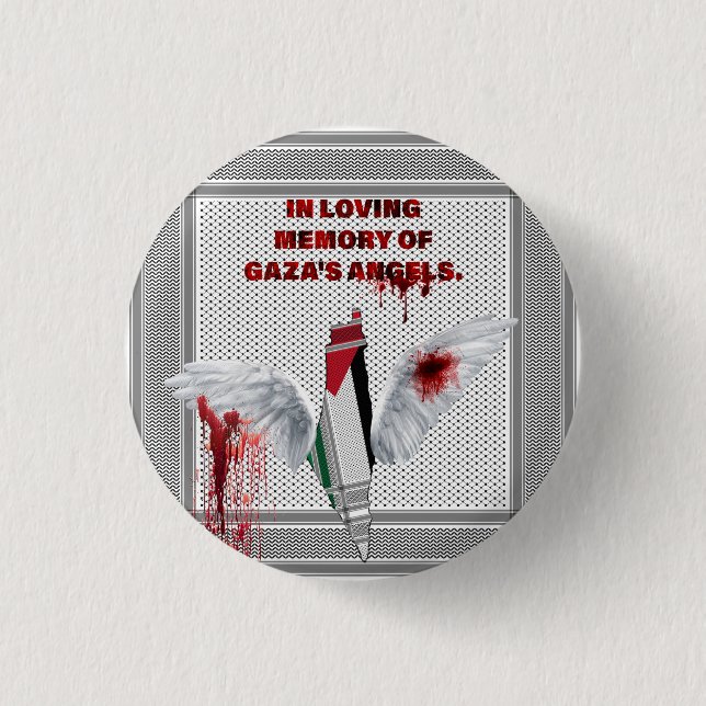 Palestine-knapp - Gaza-medvetenhetsnål Knapp (Framsida)