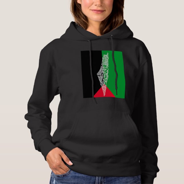 palestine map and flag t shirt (Framsida)