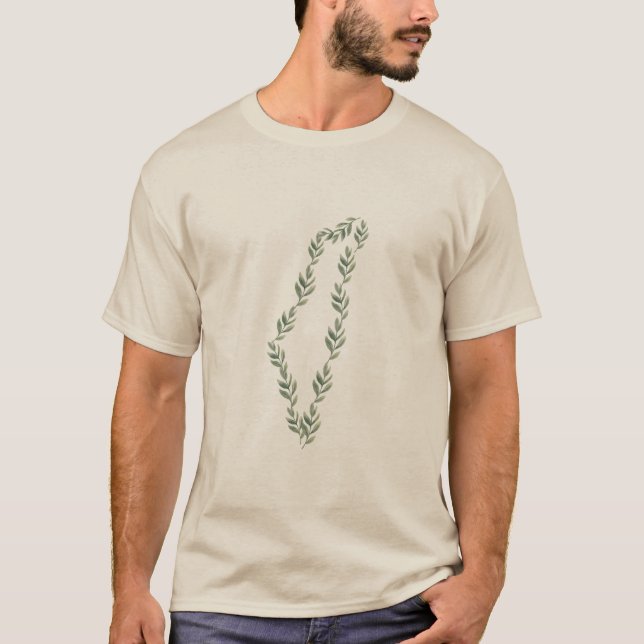 palestine map t shirt (Framsida)