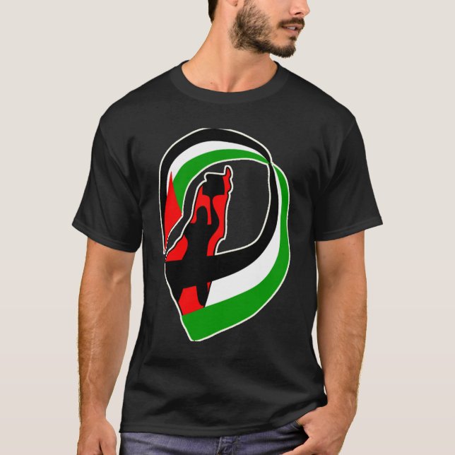 palestine solidaritet tee shirt (Framsida)